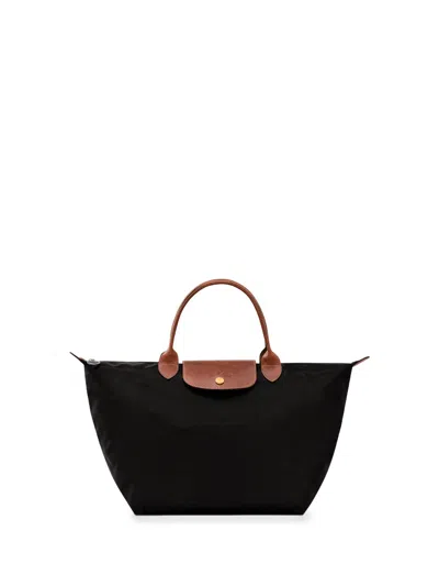 Longchamp `le Pliage Original` Medium Handbag In Black  