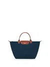 Longchamp `le Pliage Original` Medium Handbag In Blue