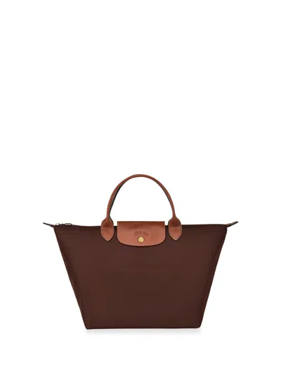 Longchamp `le Pliage Original` Medium Handbag In Brown