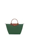 Longchamp `le Pliage Original` Medium Handbag In Green