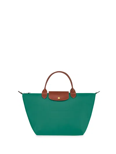 Longchamp `le Pliage Original` Medium Handbag In Green