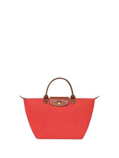 Longchamp Small Le Pliage Top Handle Bag In Red
