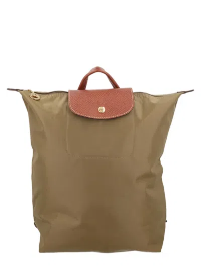 Longchamp Le Pliage Original Medium Polyamide Backpack In Brown