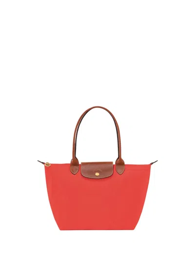 Longchamp `le Pliage Original` Medium Tote Bag In Red