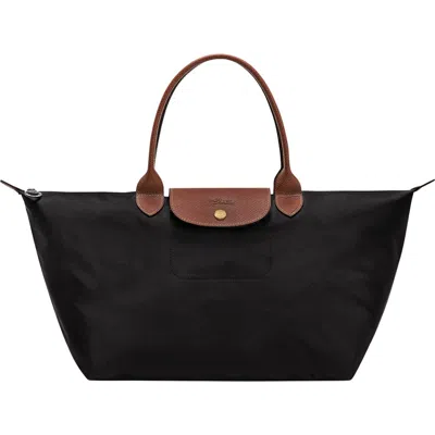 Longchamp Le Pliage Original Nylon Top Handle Bag In Black