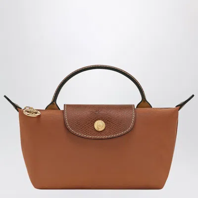 Longchamp Le Pliage Original Pebble Clutch Bag Cognac In Brown
