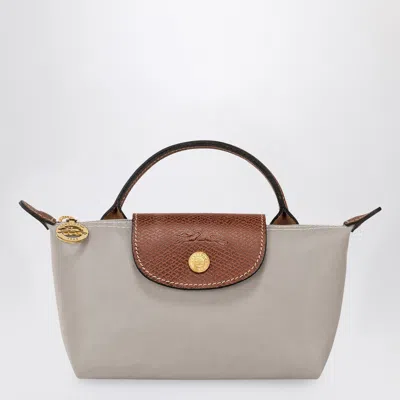 Longchamp Le Pliage Original Pebble Clutch Bag In Gray