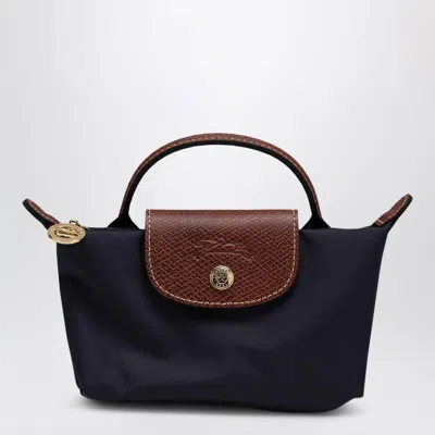 Longchamp Le Pliage Original Pebble Clutch Bag Marine In Black