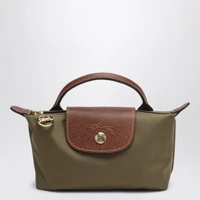 Longchamp Le Pliage Original Pebble Clutch Bag Olive In Green