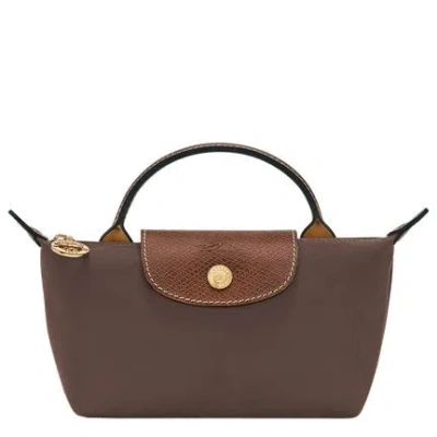 Longchamp Le Pliage Original Pouch Handbag For Women In Mocha