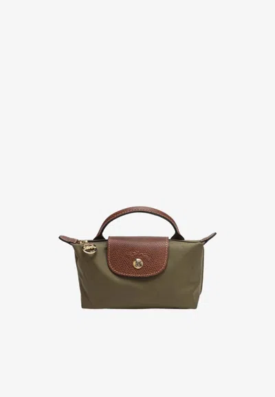 Longchamp Le Pliage Original Pouch Handbag In Olive