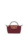 Longchamp Le Pliage Cosmetics Case In Red