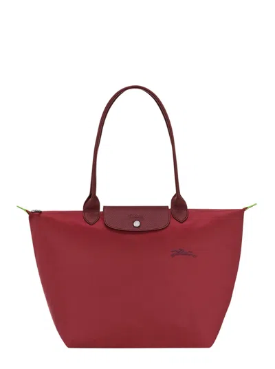 Longchamp Le Pliage Original Red Tote Bag With Embossed Logo In Canvas Woman