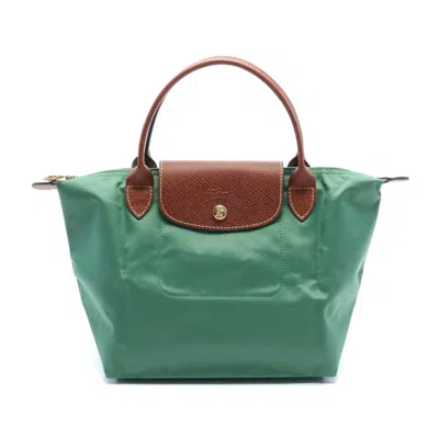 Longchamp Le Pliage Original S Handbag Nylon Leather In Green