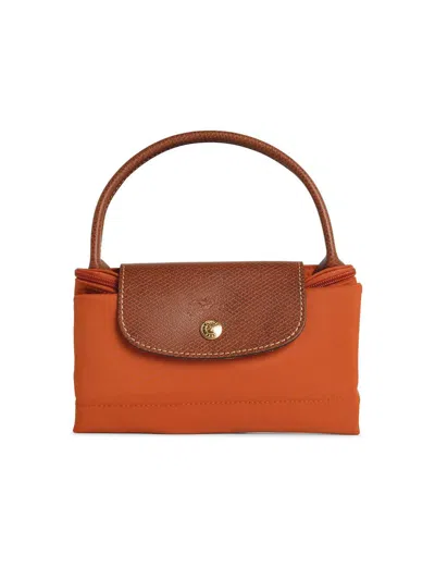 Longchamp 'le Pliage Original' S Polyamide Brick Bag In Brown