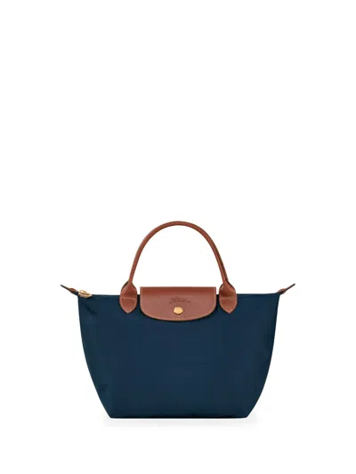 Longchamp `le Pliage Original` Small Handbag In Blue