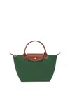 Longchamp `le Pliage Original` Small Handbag In Green