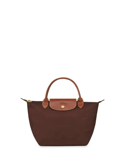 Longchamp `le Pliage Original` Small Top Handle Bag In Brown