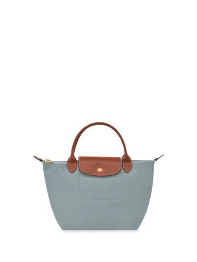 Longchamp `le Pliage Original` Small Handbag In Metallic