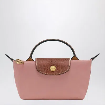 Longchamp Le Pliage Original Tea-coloured Clutch Bag In Pink