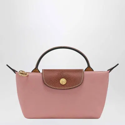 Longchamp Le Pliage Original Tea-coloured Clutch Bag In Pink