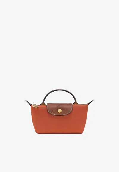 Longchamp Le Pliage Original Top Handle Bag In Orange