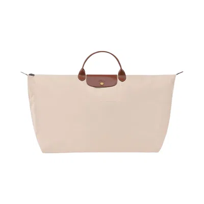 Pre-owned Longchamp Le Pliage Original Xl Travel Bag 'paper' | Grey | Women's Size Onesize