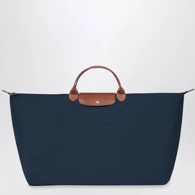 Longchamp Le Pliage Original Xl Travel Bag With Magnetic Book Closure In Blue