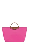 Longchamp 'le Pliage' Overnighter In Candy