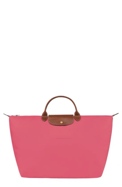 Longchamp 'le Pliage' Overnighter In Pink