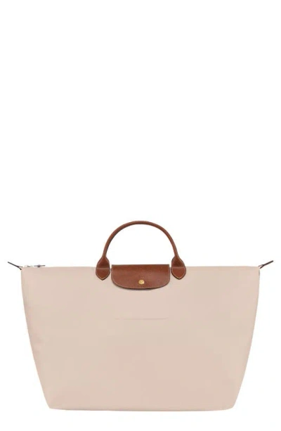 Longchamp 'le Pliage' Overnighter In Paper