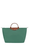 Longchamp 'le Pliage' Overnighter In Sage