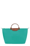 Longchamp Large Le Pliage Original Travel Bag In Turquoise