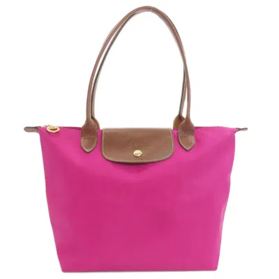 Pre-owned Longchamp Le Pliage Pink Nylon Tote Bag () In Multi