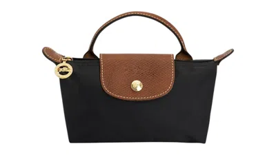 Pre-owned Longchamp Le Pliage Pouch Tote In Black