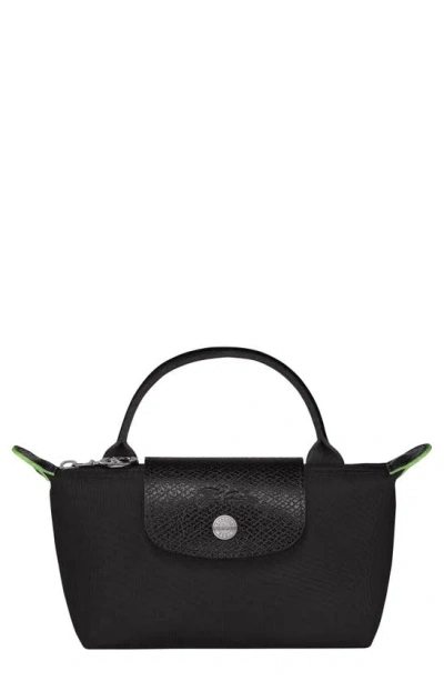 Longchamp Le Pliage Recycled Canvas Cosmetics Case In Black