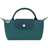 Longchamp Le Pliage Recycled Canvas Cosmetics Case In Eucalyptus