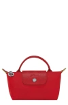 Longchamp Le Pliage Recycled Canvas Cosmetics Case In Tomato