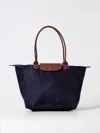 Longchamp Le Pliage Recycled Nylon And Leather Bag In Blau