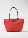 Longchamp Le Pliage Recycled Nylon And Leather Bag In Coral