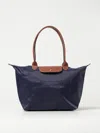 Longchamp Le Pliage Recycled Nylon And Leather Bag In Navy