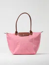 Longchamp Le Pliage Recycled Nylon And Leather Bag In Pink