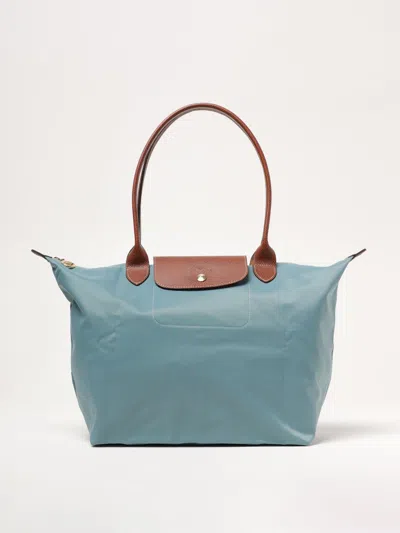 Longchamp Le Pliage Recycled Nylon And Leather Bag In Water