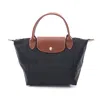 Longchamp Le Pliage Original S Handbag Canvas Leather In Black