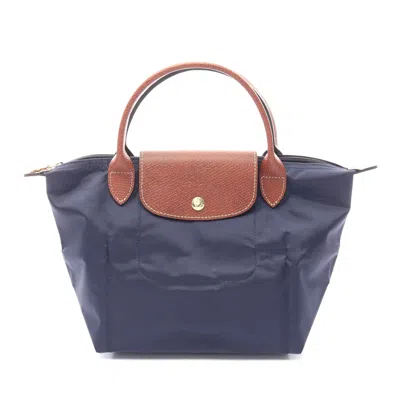 LONGCHAMP LE PLIAGE S CANVAS LEATHER TOTE BAG