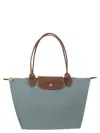 Longchamp Small Le Pliage Original Top Handle Bag In Water Green