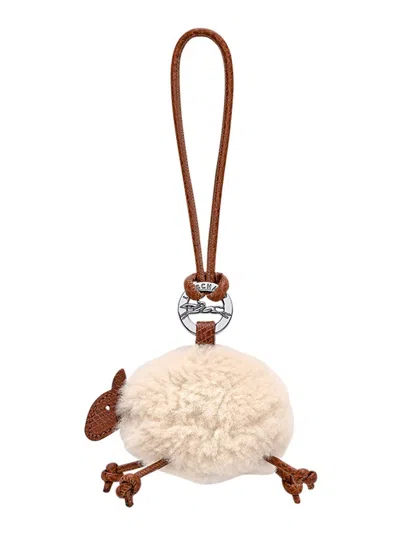 LONGCHAMP LE PLIAGE SHEARLING - PORTE-CLÉS