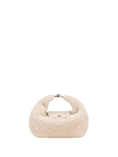 Longchamp `le Pliage Shearling` Extra Small Handbag In Sand