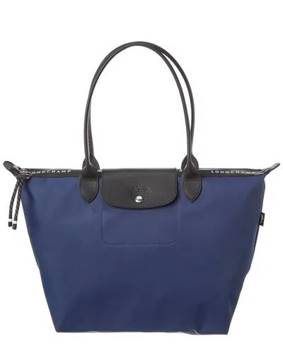 Longchamp Le Pliage Energy Large Canvas Long Handle Tote In Blue
