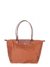 Longchamp Large Double Handle Shoulder Bag In Brown